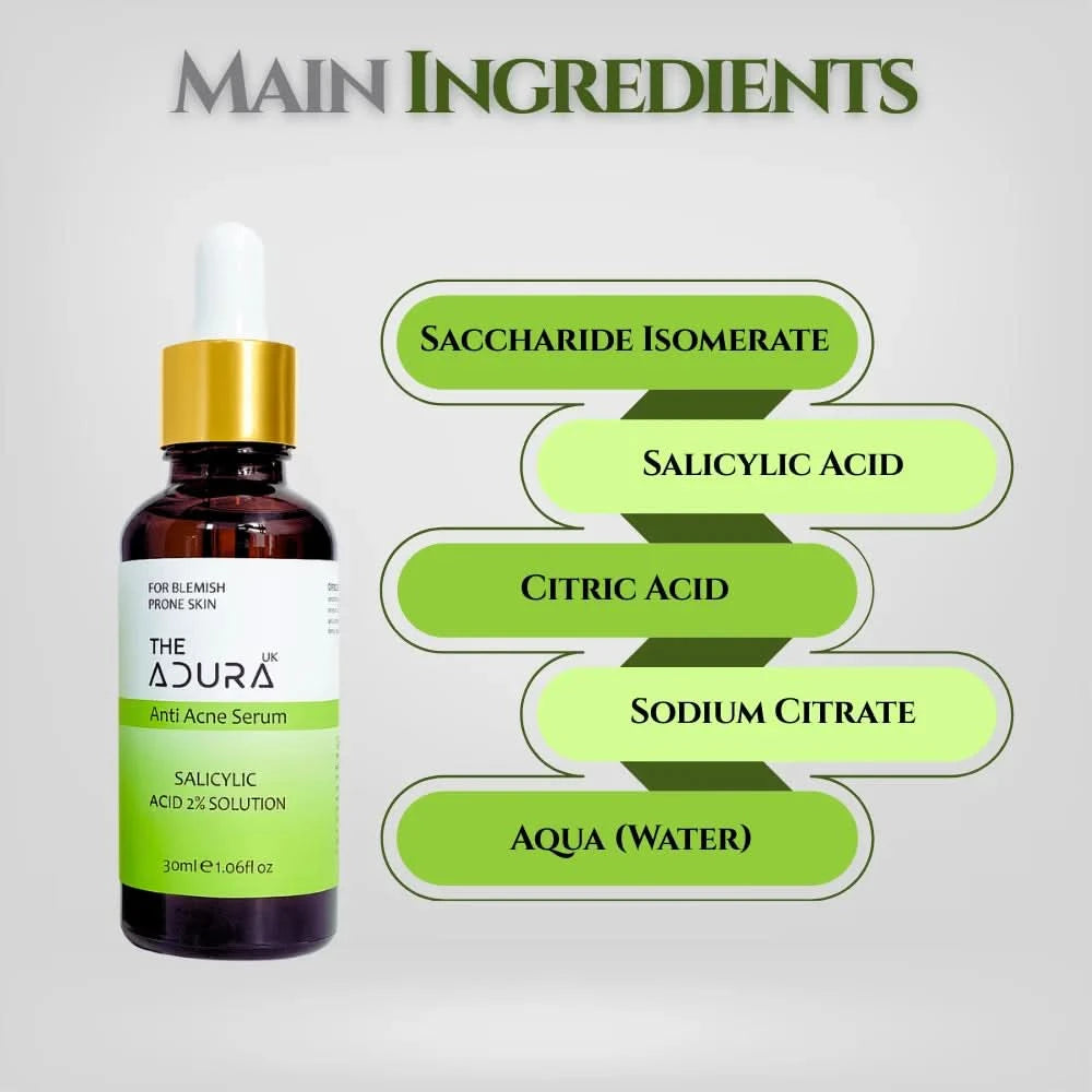 Adura Anti Acne Serum – 2% Salicylic Acid + Zinc PCA