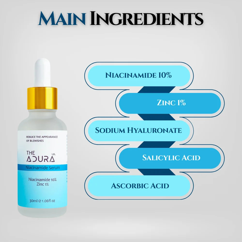 Adura Niacinamide 10% + Zinc 1% Serum 30ml | Oil Control and Pore Care